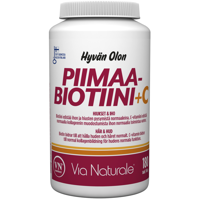Pimaa-Biotiini+C Via Naturale 180 kpl Hyvän Olon
