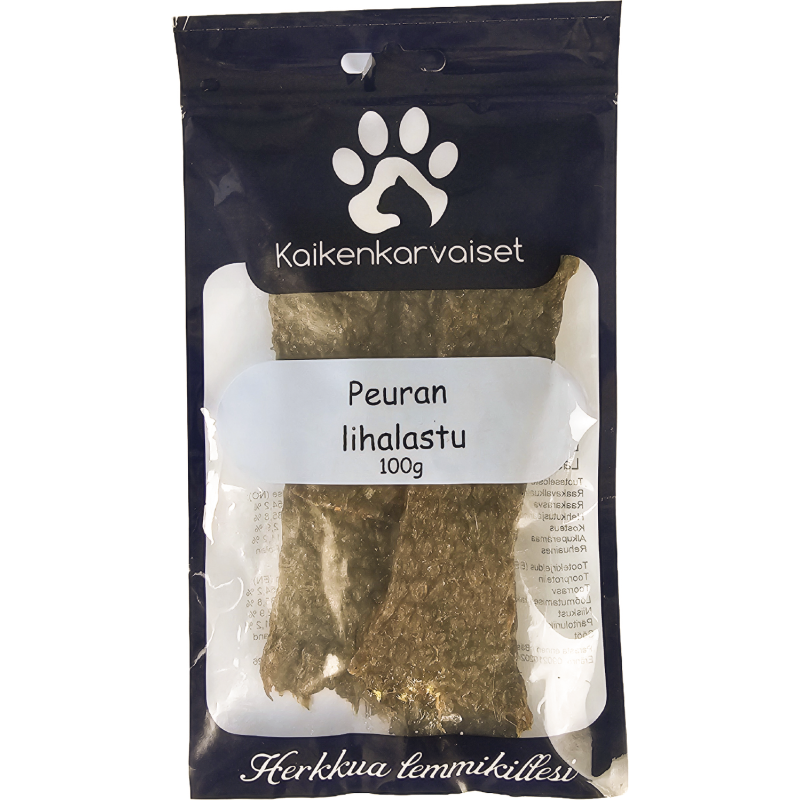Koiran herkku Kaikenkarvaiset 100 g peuran lihalastu