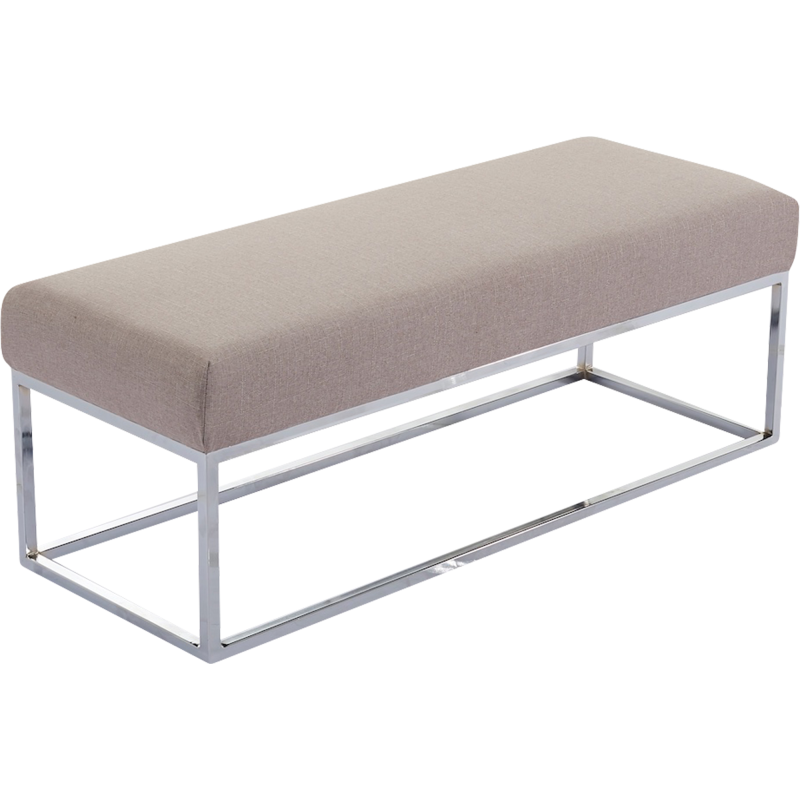Penkki Chic Home Collection 114 x 44 x 42 cm, kangasverhoilulla, beige