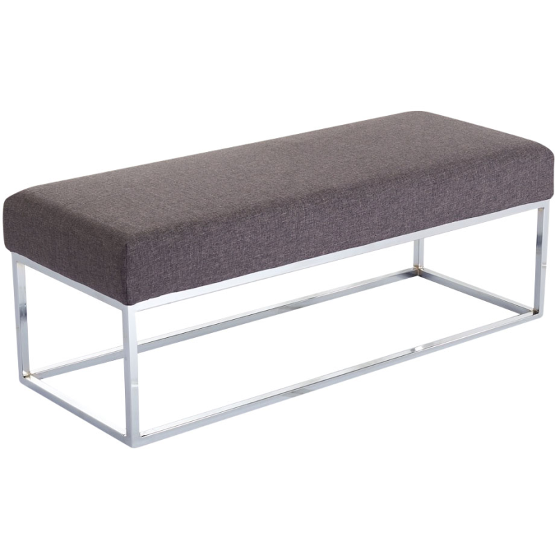 Penkki Chic Home Collection 114 x 44 x 42 cm, kangasverhoilulla, tummanharmaa