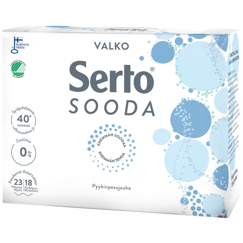 Pyykinpesujauhe Serto 890 g Sooda valko
