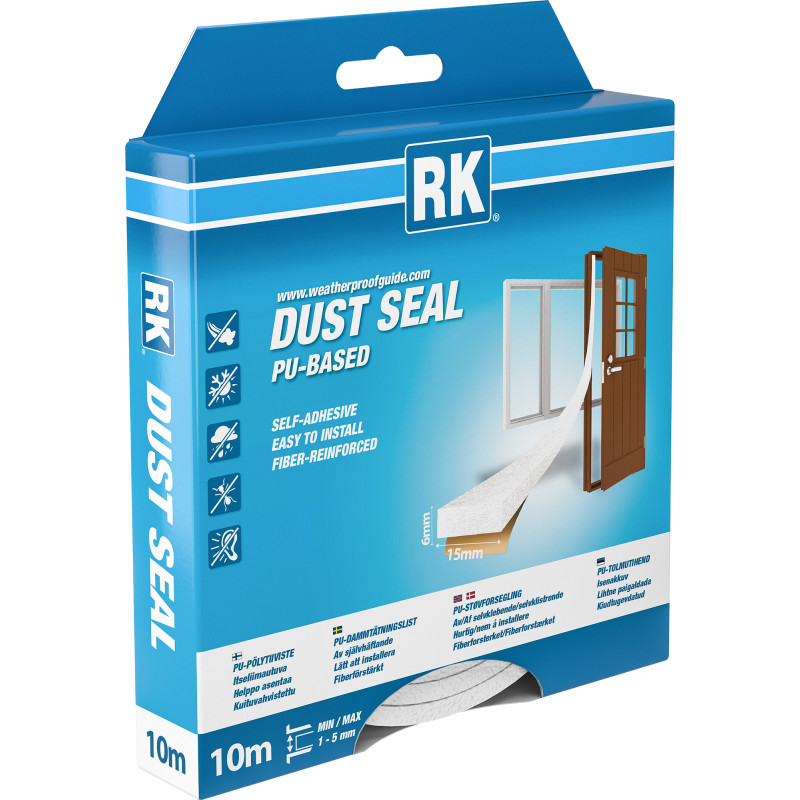 PU-pölytiiviste RK 6 x 15 mm 10 m