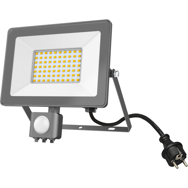LED-valonheitin Led Energie 50W PIR 4000K 4750lm IP44 harmaa