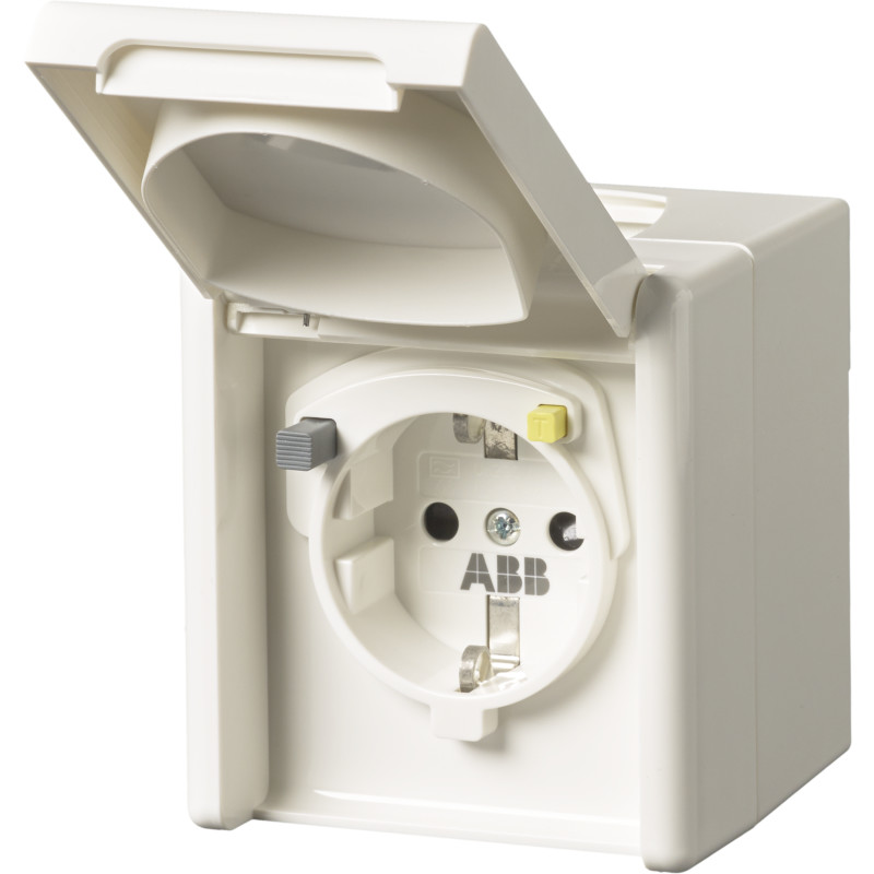 Vikavirtasuojapistorasia ABB Kosti IP44 3120EUGKS-44.2P