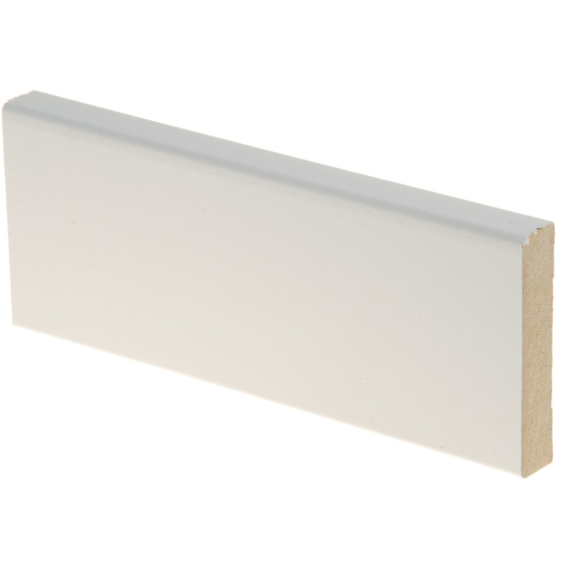 Peitelista AAVA 12 x 58 x 2200 mm,  MDF valkoinen, 5 kpl