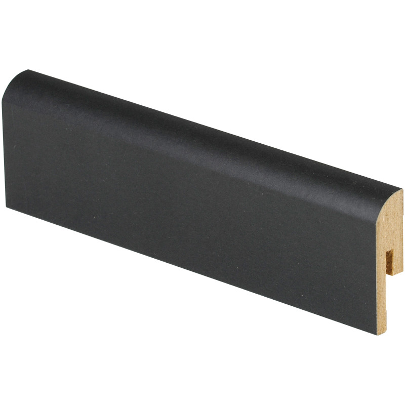 Jalkalista Maler Pyörre R10 MDF Tumma Harmaa 12x42x2750, 10 kpl