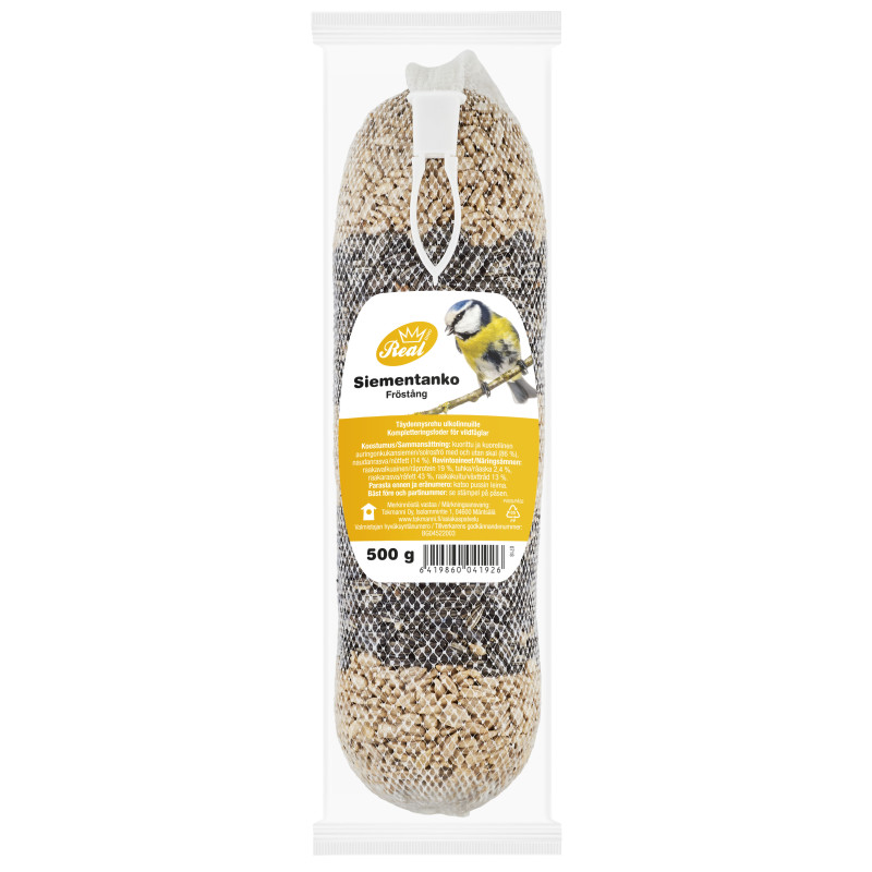 Rasvatanko siemenillä Real Bird 500 g kausi 2025-2026