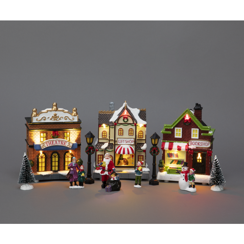 Joulukylä LED-koriste