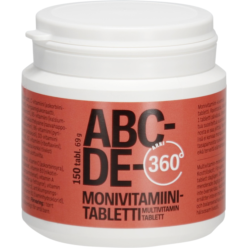 Multivitamiinitabletti Arki 360° 150 kpl
