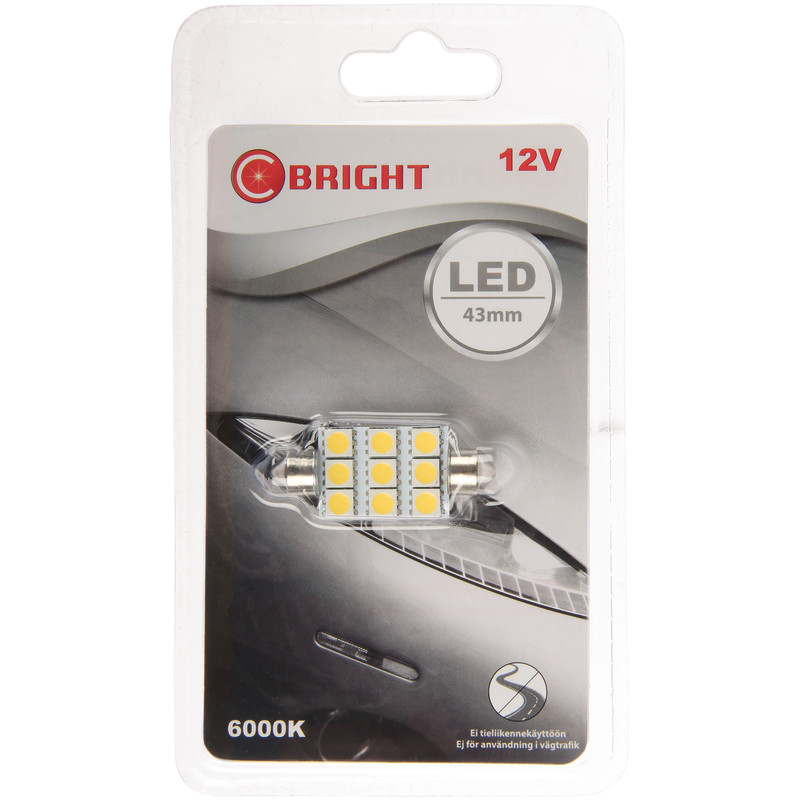 LED-polttimo C-Bright 12V SV8.5-8 valkoinen