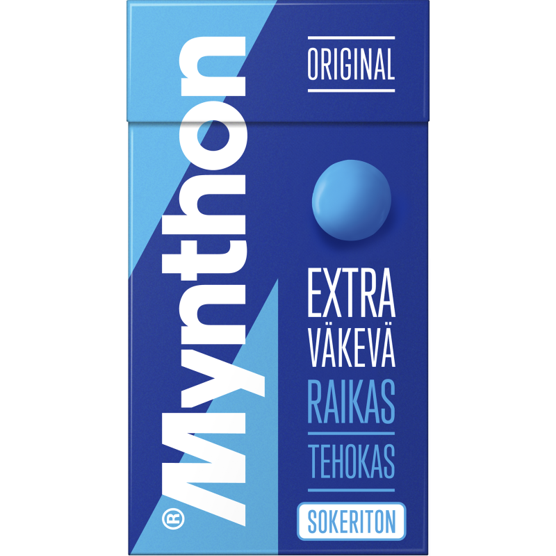 Pastilli Mynthon Original 39 g Extra Väkevä sokeriton