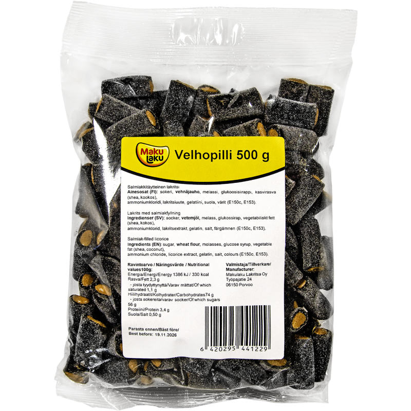 Velhopilli Makulaku 500 g lakritsi