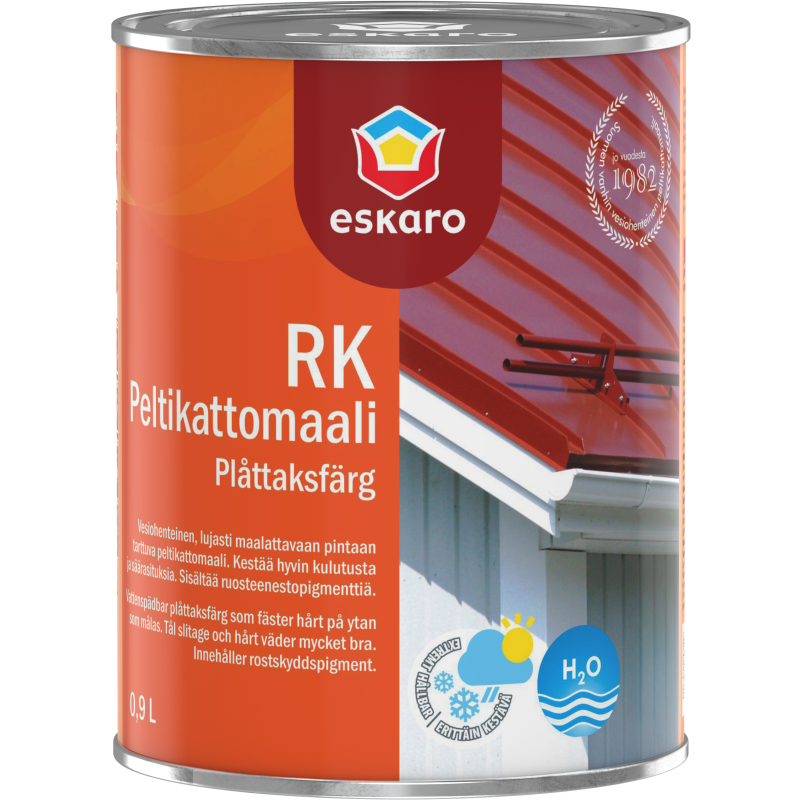 Peltikattomaali Eskaro RK 0,9 l vanha kupari