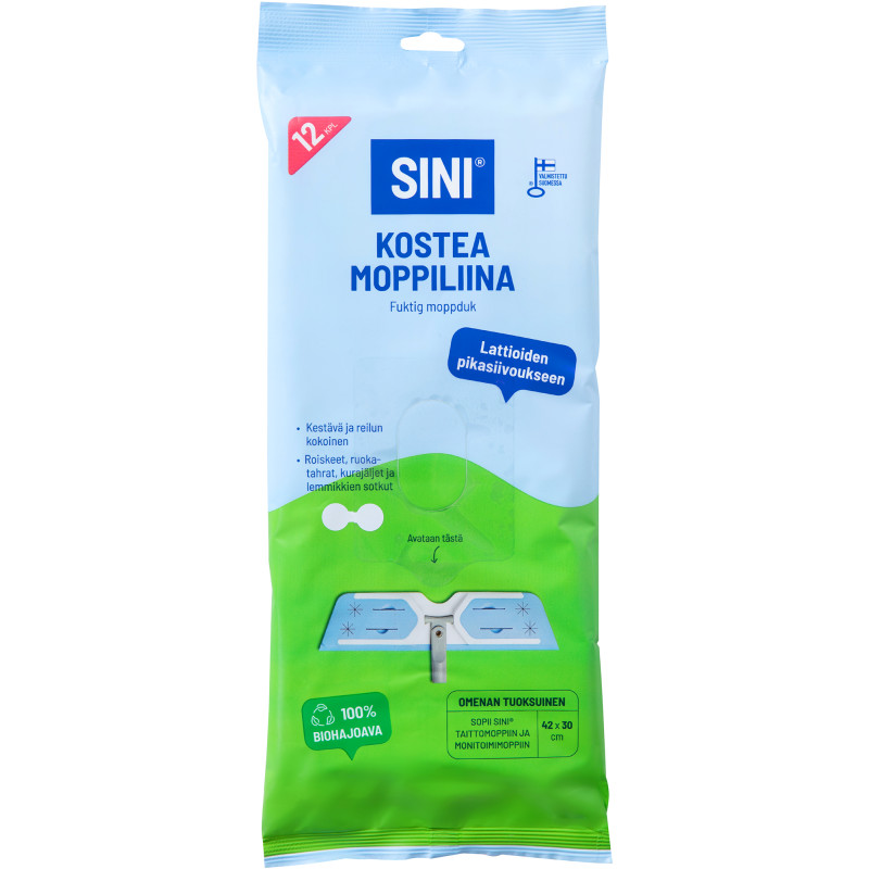 Kostea moppiliina SINI 12 kpl omena