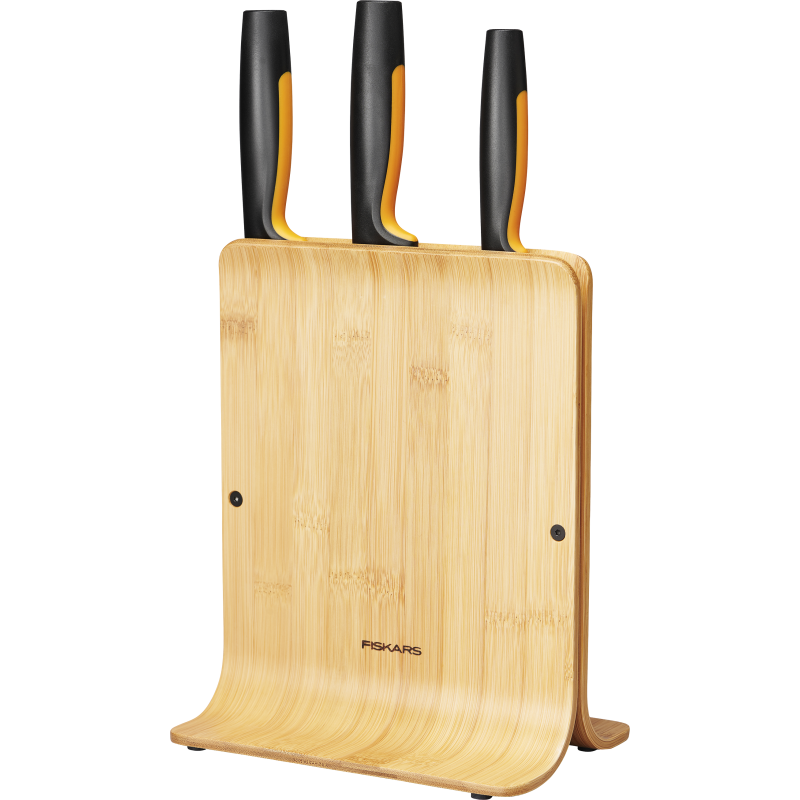 Veitsiteline Fiskars Functional Form bambu kolmella veitsellä