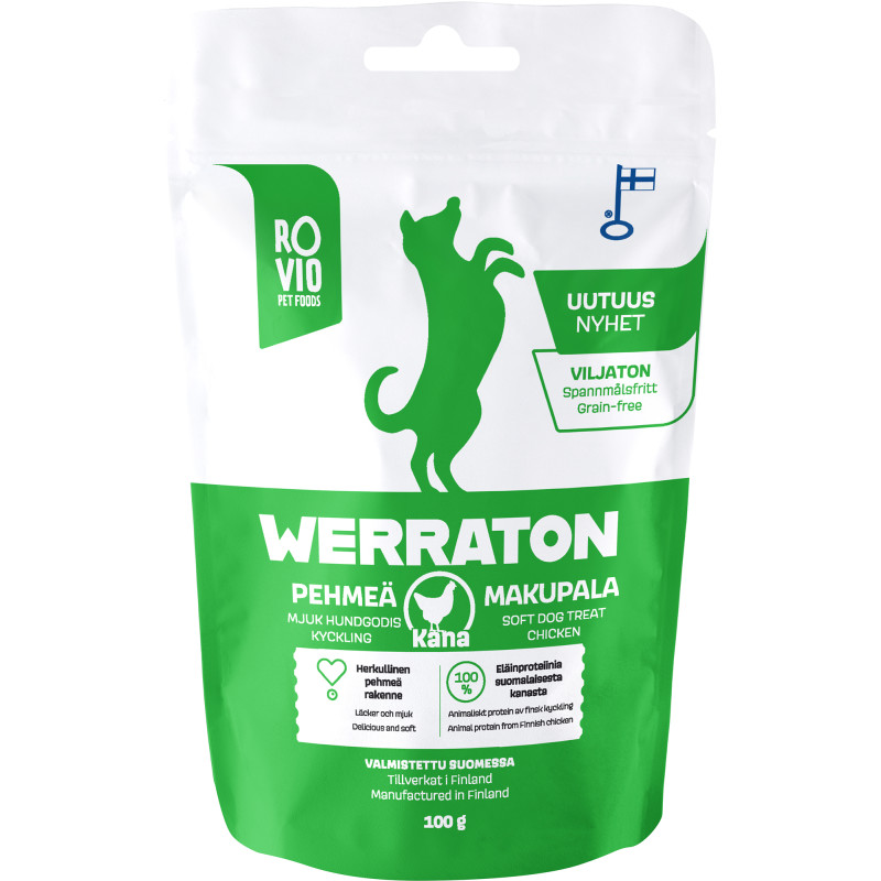 Koiran makupala Werraton 100 g kana