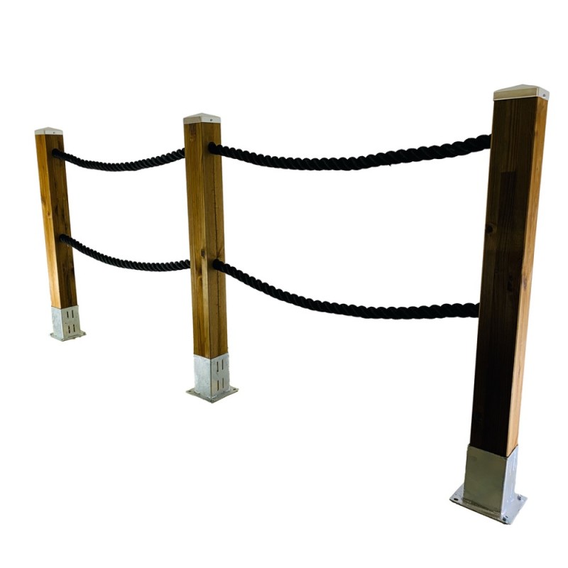 Terassin köysikaide Patio Terassit, 6 m, musta