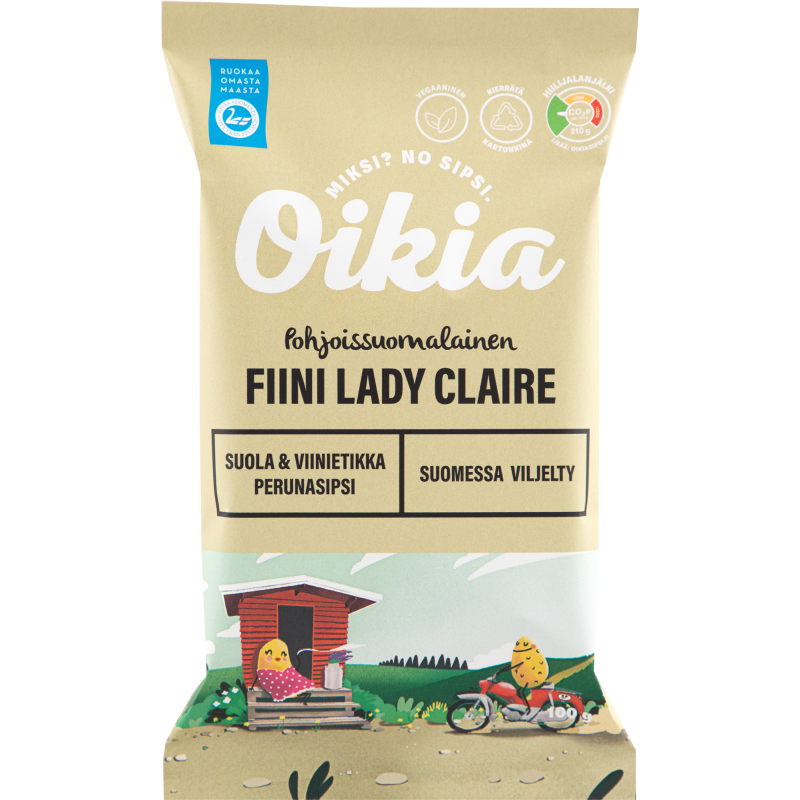 Perunalastu Oikia 100 g Fiini Lady Claire suola-viinietikka