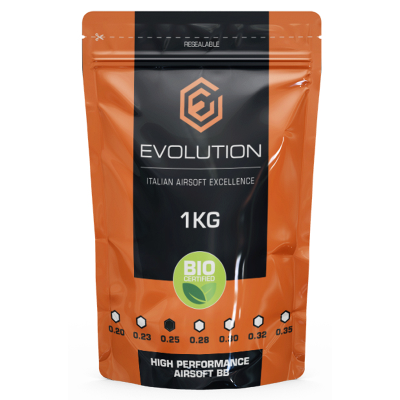 Airsoft-kuula Evolution High Performance 0,25 g / 1 kg:n pussi (4000 kpl)