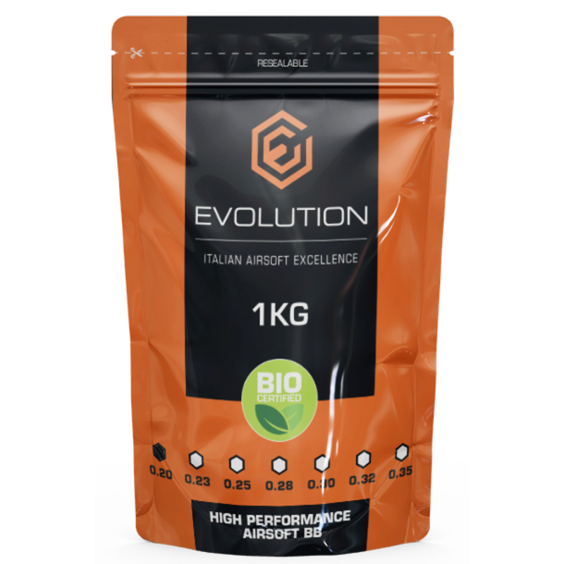 Airsoft-kuula Evolution High Performance 0,20 g / 1 kg:n pussi (5000 kpl)