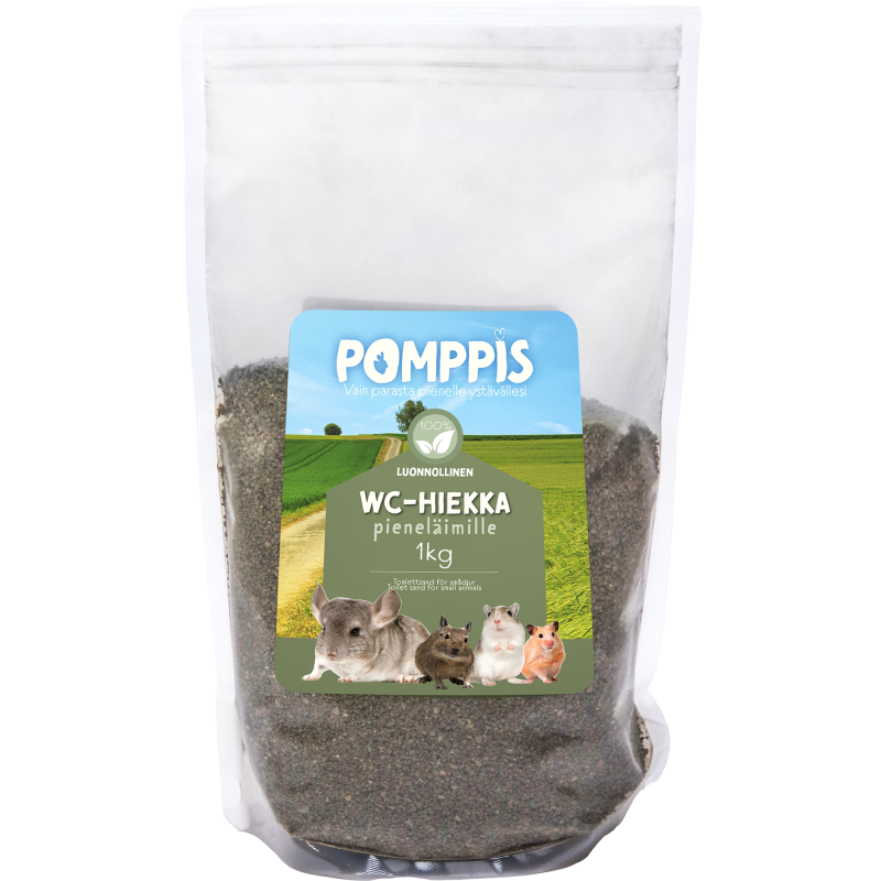 WC-hiekka Pomppis 1 kg pieneläimille