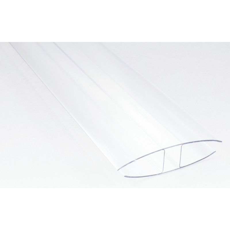 H-profiililista Keraplast, 16 mm PC-muovi kirkas 2,5 m