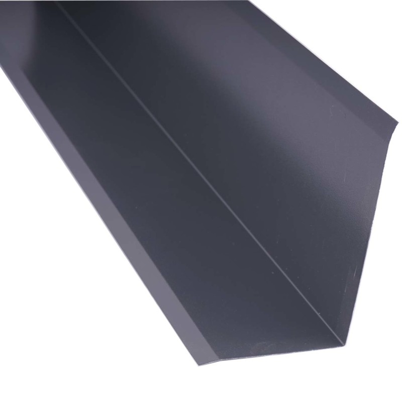 Sivuliitäntäpelti Keraplast, 75+115 mm, 90° tummanharmaa, 3 m + täytepala