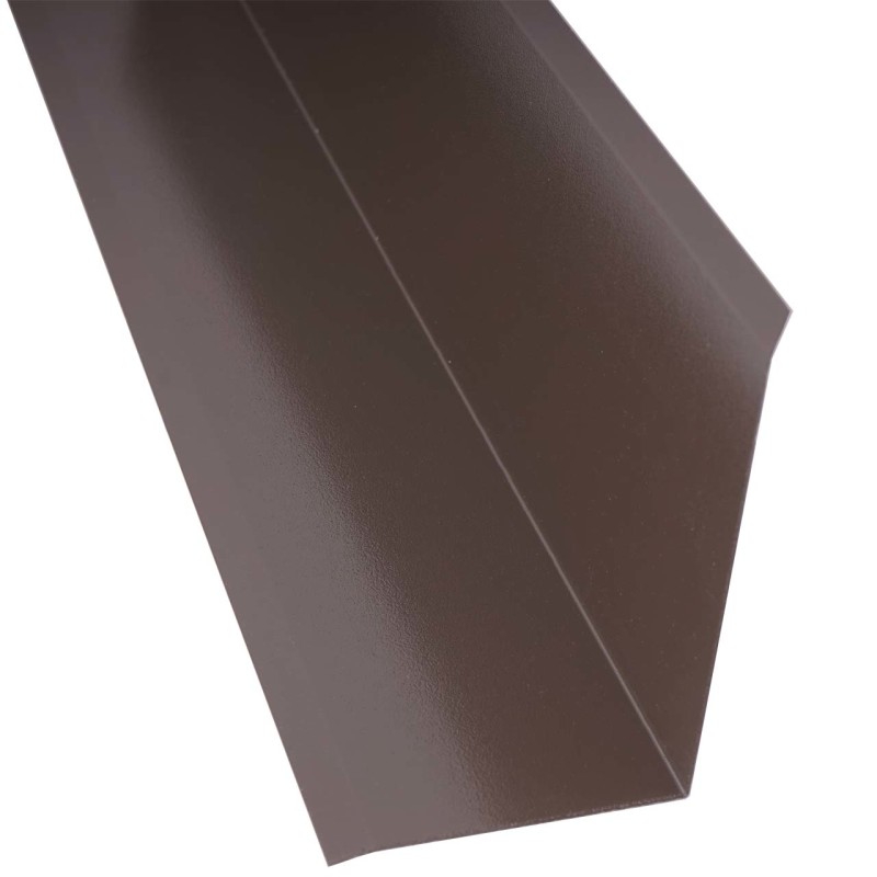 Sivuliitäntäpelti Keraplast, 75+115 mm, 90° tummanruskea, 3 m + täytepala