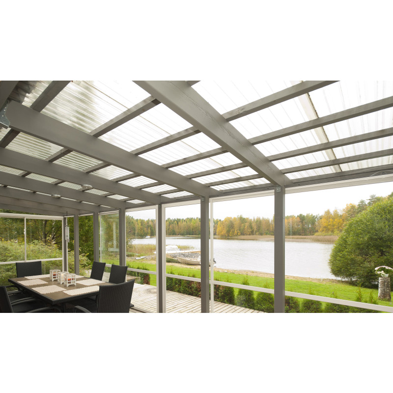 Valokate Keraplast PC Sun trapetsilevy 0,8 mm kirkas 1040 x 4000 mm