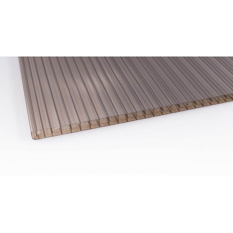 PC-kerroslevy Keraplast, 16 mm 1050 x 3500 mm pronssi