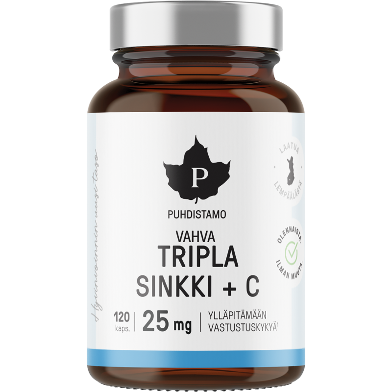 Tripla Sinkki + C Puhdistamo 120 kpl
