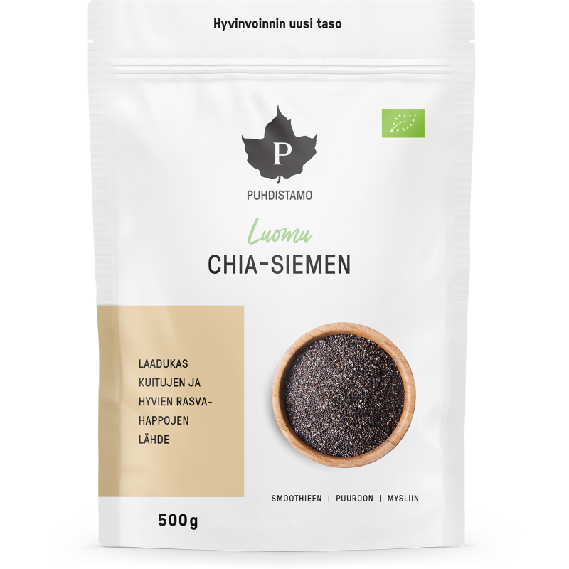 Chia-siemenet Puhdistamo 500 g Luomu