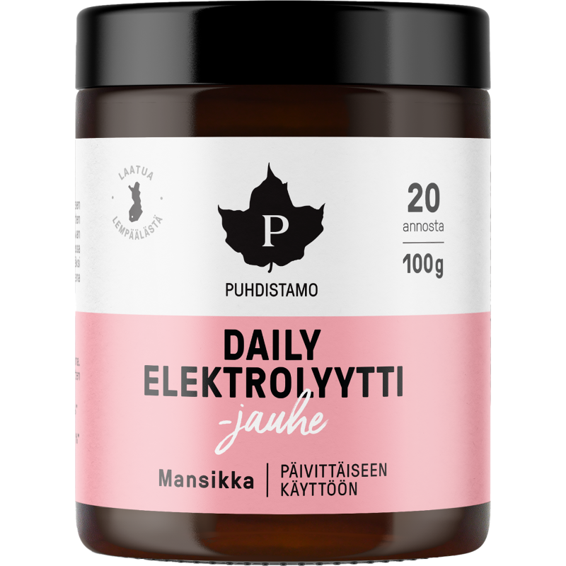 Elektrolyyttijauhe Puhdistamo 100 g Daily mansikka