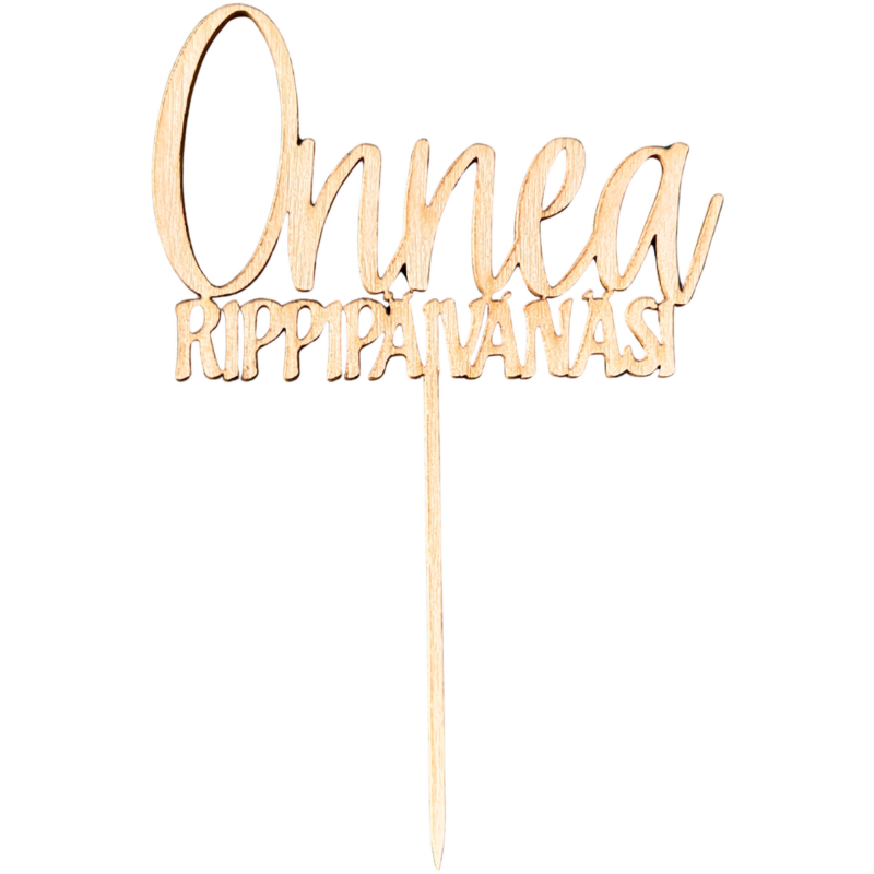 Puinen kakkukoriste Confetti mini Onnea rippipäivänäsi