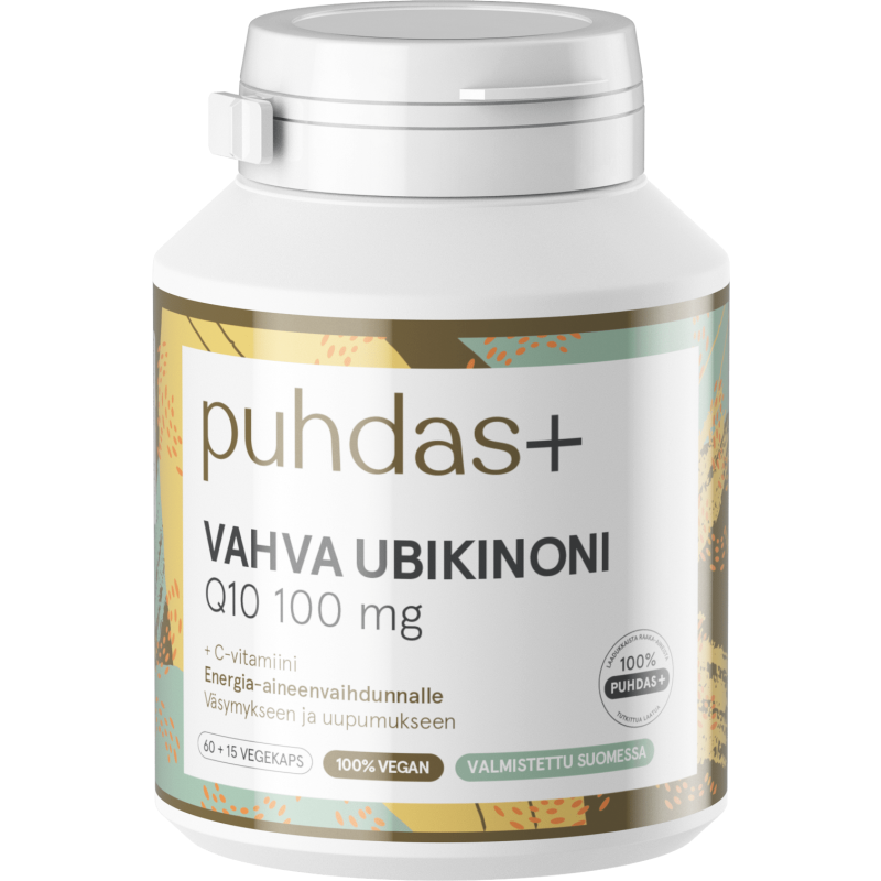 Vahva Ubikinoni Q10 Puhdas+ 100 mg 75 kaps + C-vitamiini