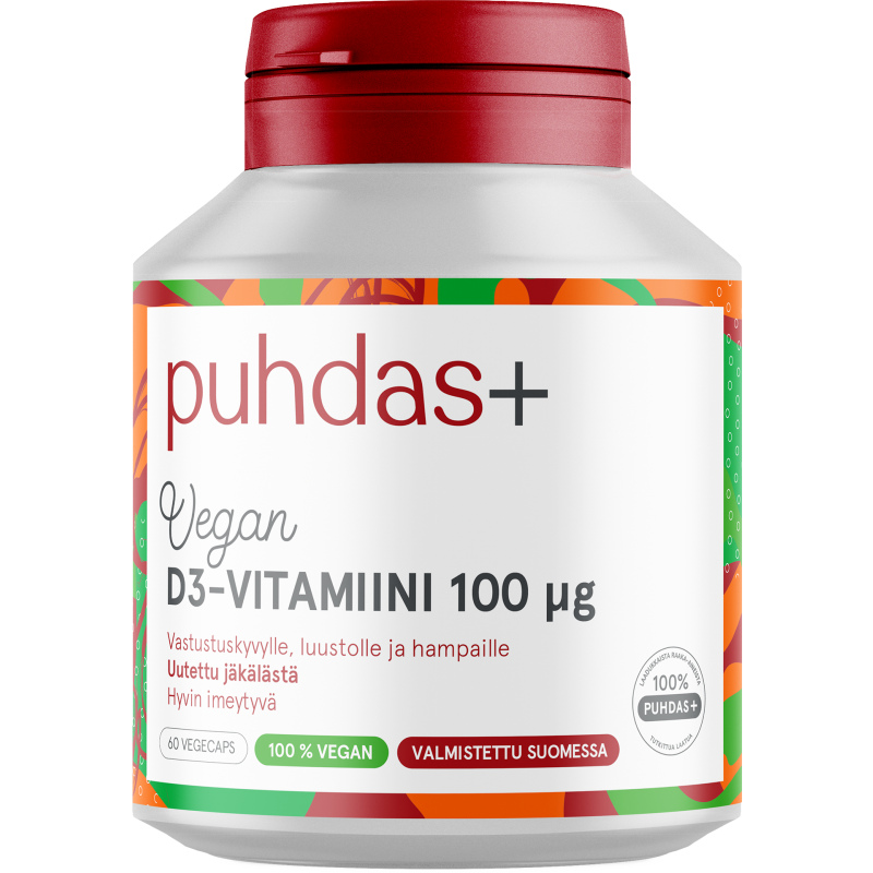 D3-vitamiini Puhdas+ 100 µg 60 kaps