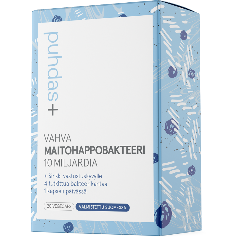 Vahva maitohappobakteeri Puhdas+ 20 kaps 10 miljardia