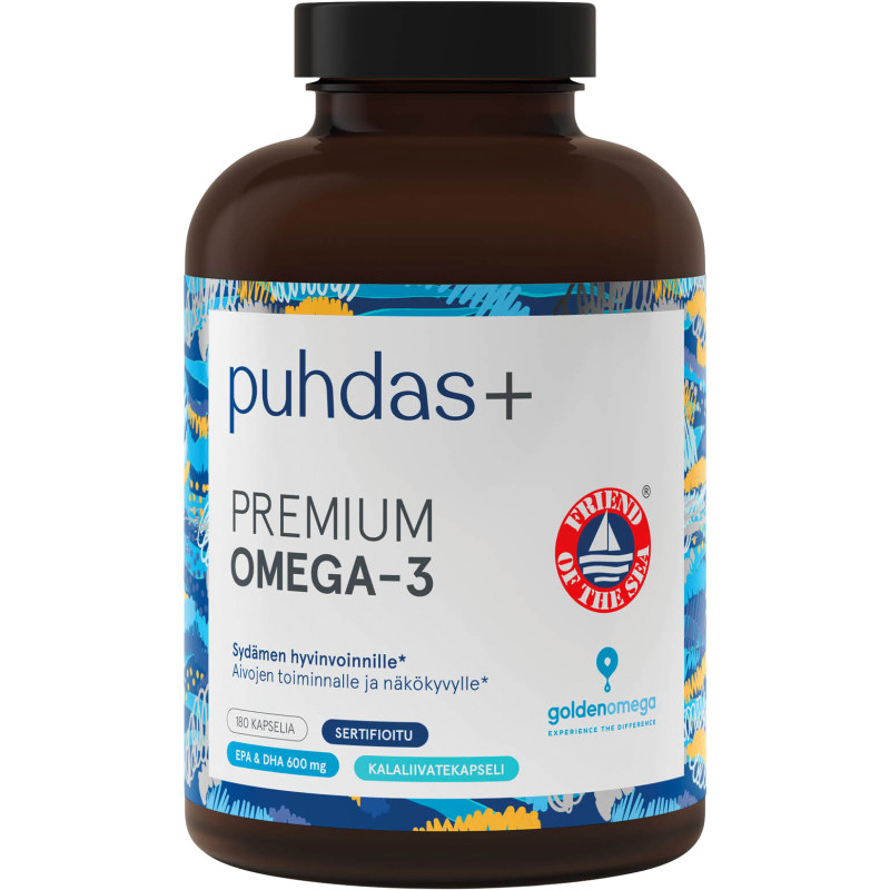 Premium Omega-3 Puhdas+ 180 kaps