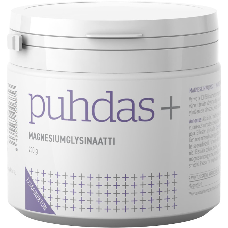Magnesiumglysinaatti Puhdas+ 200 g