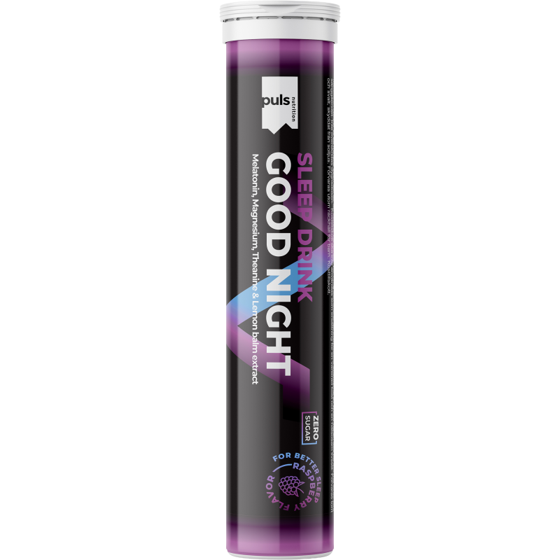 Melatoniiniporetabletti Puls 20 kpl Good Night Raspberry