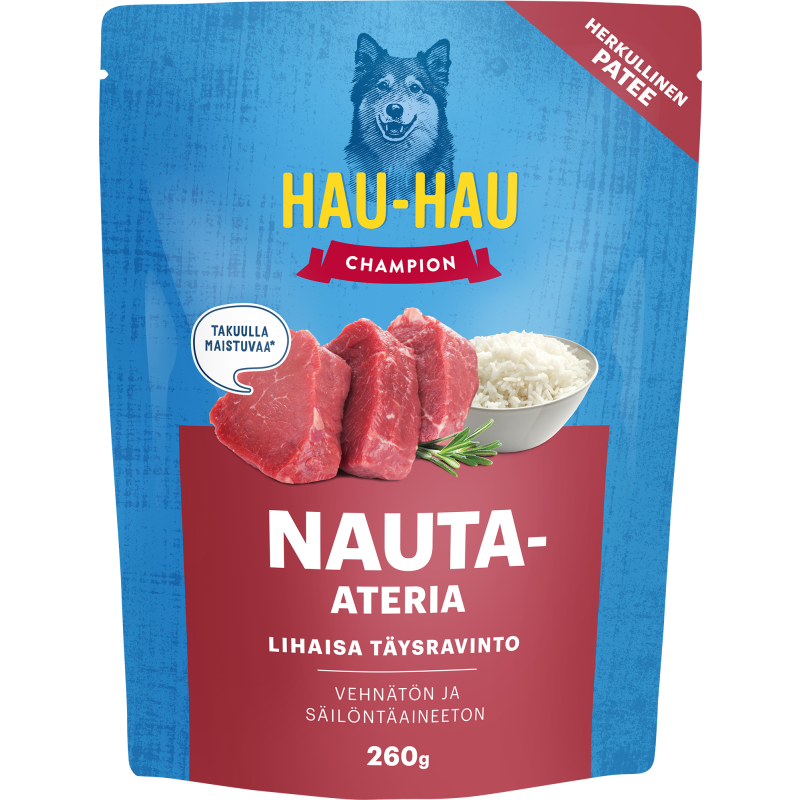 Koiranruoka 260 g Liha-ateria, annospussi