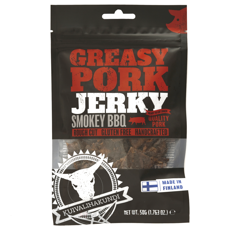 Kuivaliha Kuivalihakundi 50 g Greasy Pork Jerky Smokey BBQ