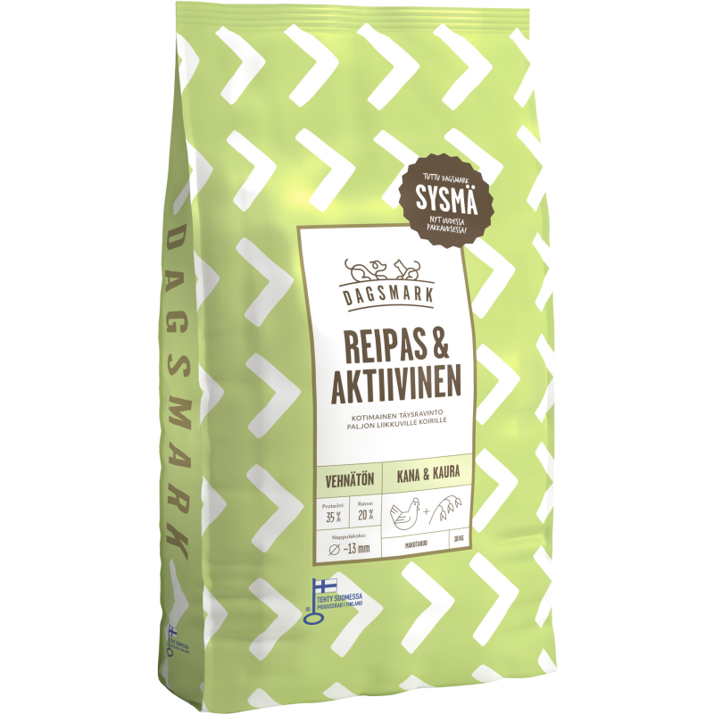 Koiranruoka Dagsmark 10 kg reipas & aktiivinen kana-kaura