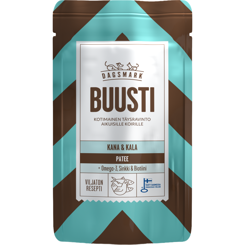 Koiranruoka Dagsmark 90 g Buusti kana-kala patee