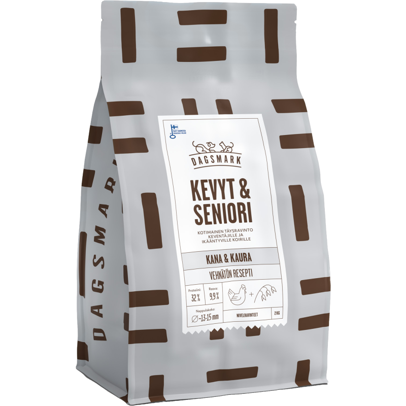 Koiranruoka Dagsmark 2 kg kevyt & seniori kana-kaura