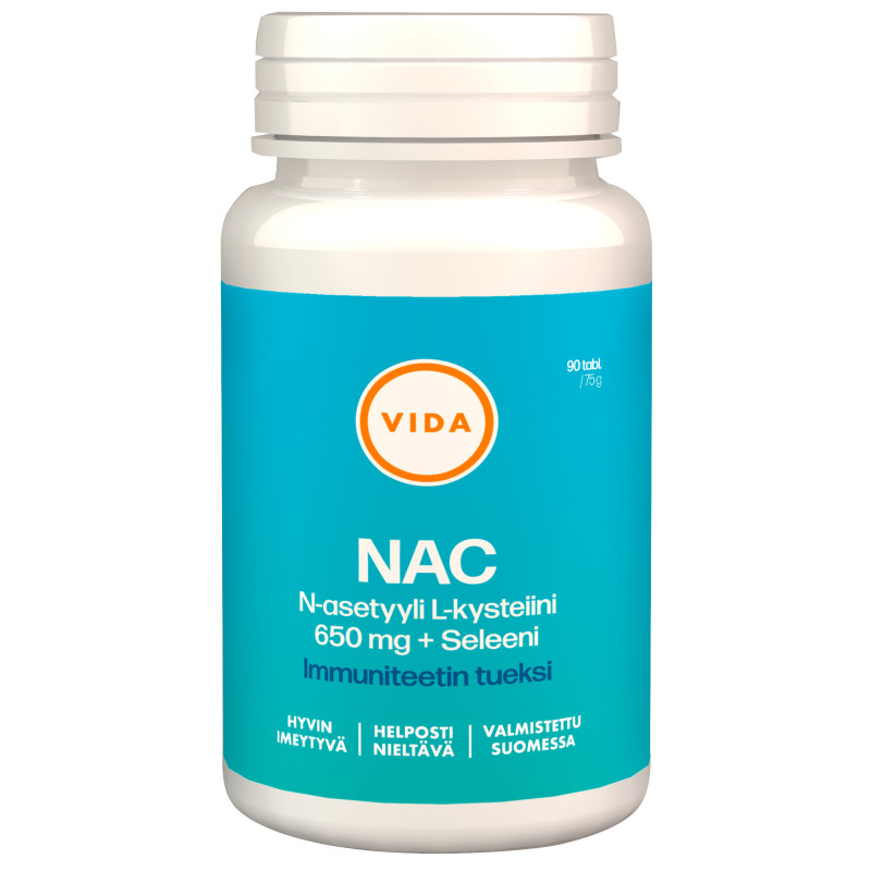 NAC Vida 650 mg 90 kpl + seleeni