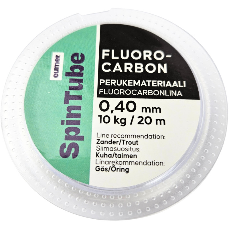 Perukemateriaali Eumer Spintube Fluorocarbon 0,40 mm / 20 m