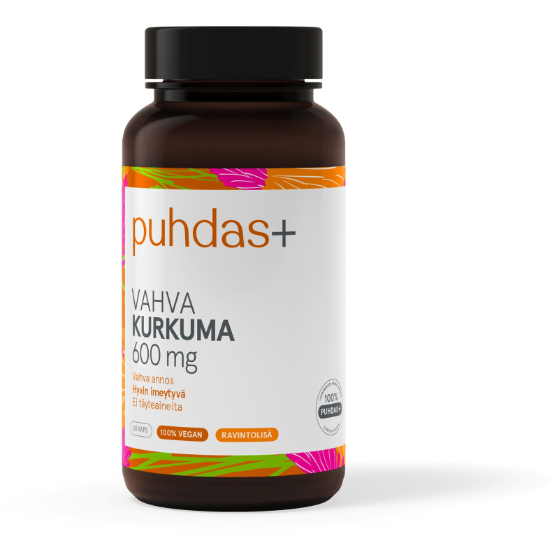 Vahva Kurkumiini + Bioperine Puhdas+ 250 mg 60 kaps