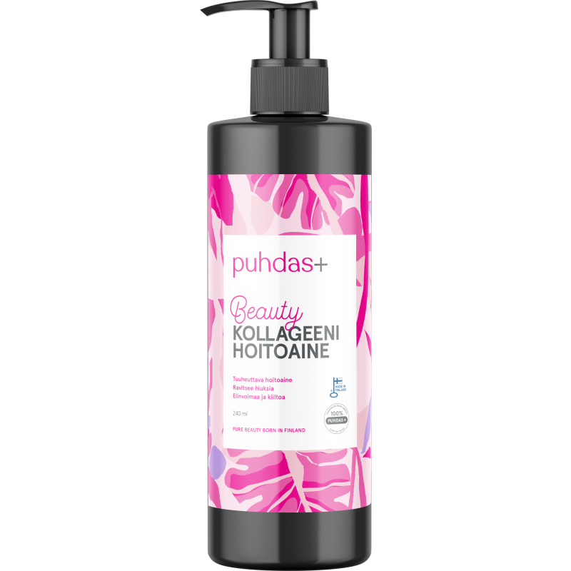 Hoitoaine Puhdas+ 240 ml Beauty kollageeni & biotiini