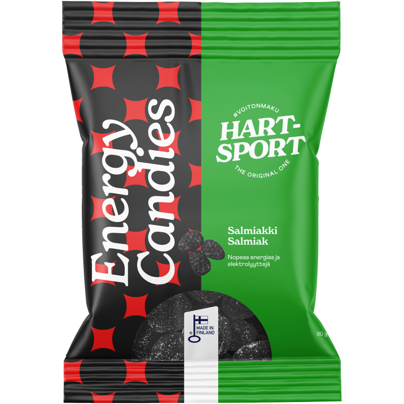 Energiakarkki Hart-Sport 80 g Energy Candies salmiakki